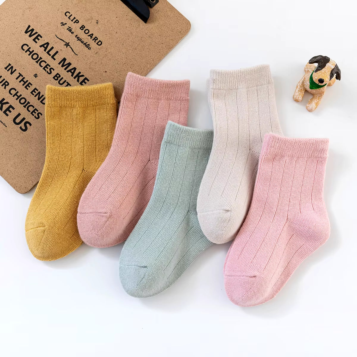 5 Pairs Baby & Toddler Cotton Socks